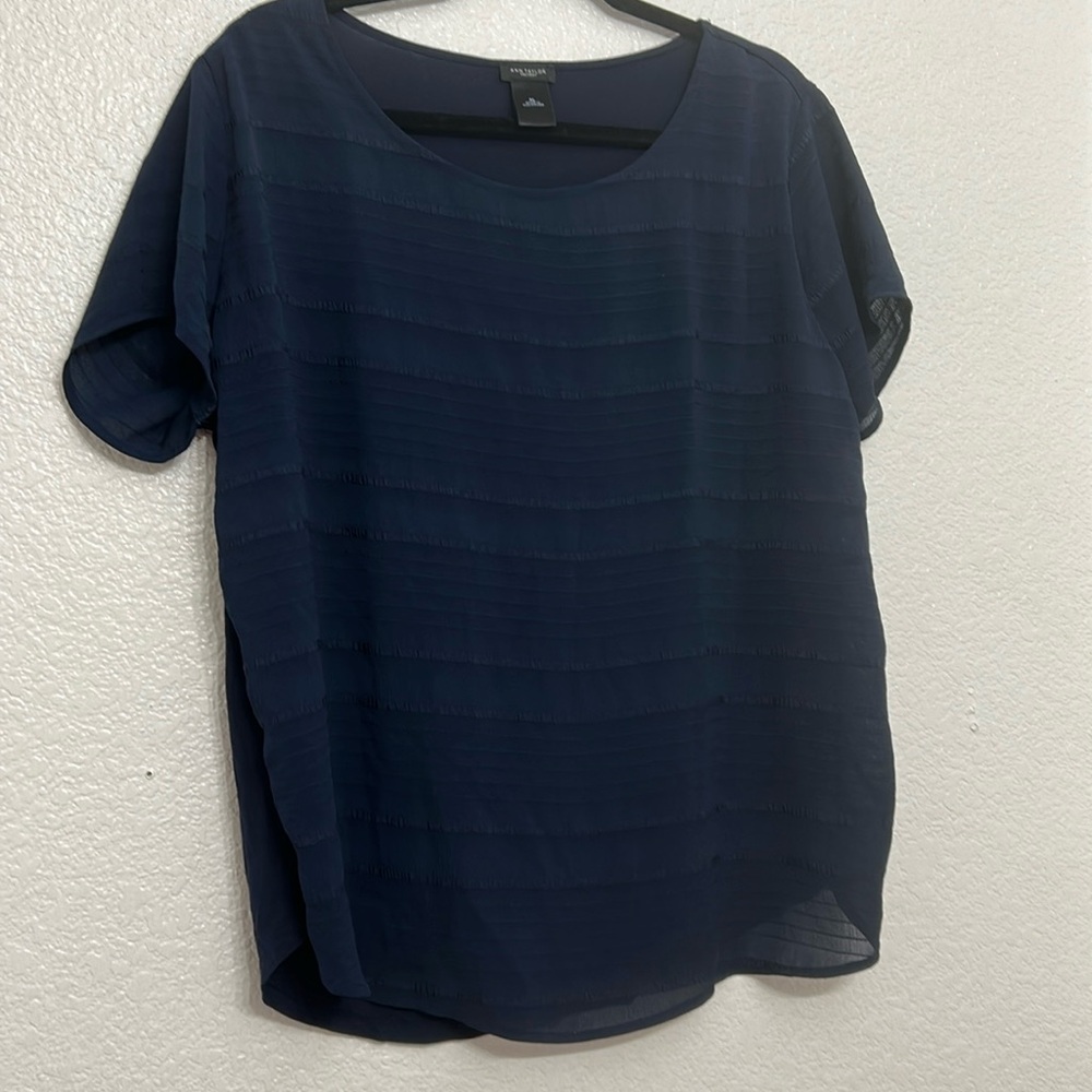 Ann Taylor Navy Blue Blouse
